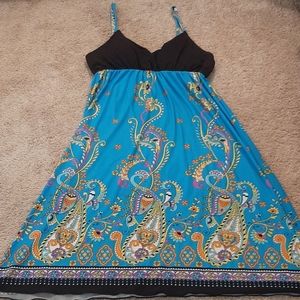 Sumner Dress Black and Blue